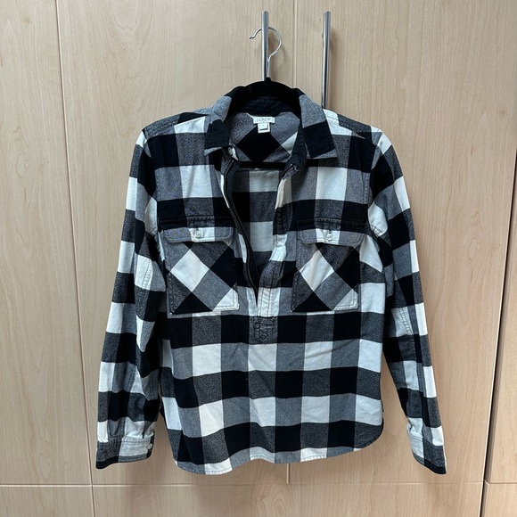 J. Crew Tops - J. Crew flannel zip pullover